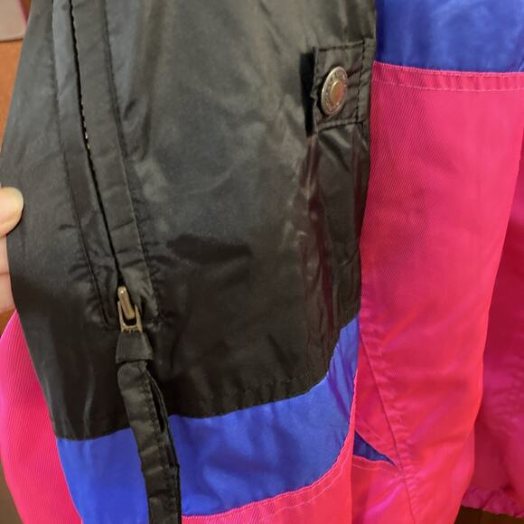 Sunice Ski Jacket Vtg Women’s Sz XL discipline Colorblock Pink Black Coat 80s 90 - Picture 7 of 16